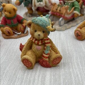 Cherished Teddies Holiday Bear with Scarf and Hat 1992 VTG